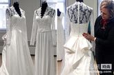 Faviana也推出了王妃同款婚纱，不同的是省略了2.7米长的摆尾，更适合普通人婚礼选择。而且除了白色，还有另外两种颜色可供选择。

