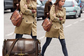 西班牙马德里，Sara Carbonero平时上街的时候最喜欢Gucci的背包。