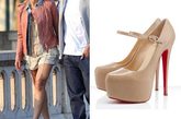 Beyoncé Knowles穿着Christian Louboutin “Lady Daf” 红底鞋 