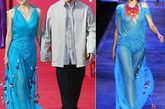 章子怡近日“最爱”Dior范儿，日前在首届北京国际电影季开幕上，作为本届电影季形象大使，章子怡同样选择了Dior一袭蓝色长裙亮相红毯。