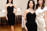 李冰冰戛纳电影节与韩国美女全智贤共同亮相吗，小黑裙胸口加入镂空透视，瞬间将整体简约的设计体谅，比起身边高挑的韩国美人，有过之而无不及。