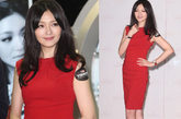 许久未在台湾露面的大S ，出席为知名品牌手表代言，以一袭贴身红色洋装优雅亮相的大S看来气色非常好，更洋溢幸福的笑容，她表示很开心见到台湾媒体。