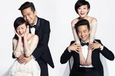 今日(6月7日)，邓超、孙俪将于上海丽思卡尔顿酒店举行婚礼，并发布婚纱照与媒体和影迷分享。照片中两人露幸福笑容，温馨相拥。