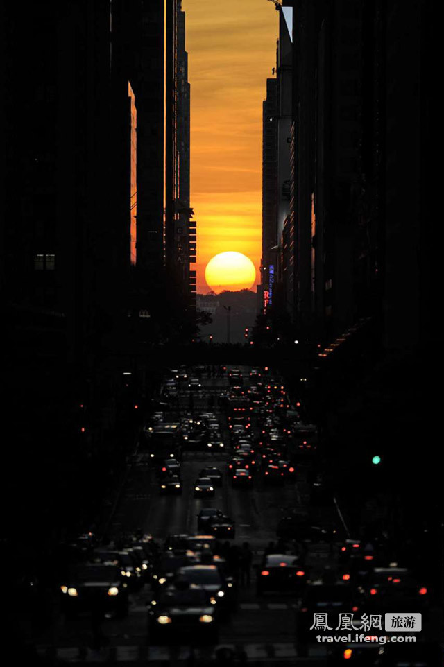 自然与文明的协奏曲 多角度欣赏曼哈顿悬日美景
