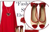 10，赫本风复古蝴蝶结鱼嘴鞋，红色是每一季都应该入手的必备原色。复古赫本风的优雅淑女姿态，让女人们第一眼就爱上了这双鞋子，搭配同样热情的大红色连衣裙和手包，如玫瑰在夏日娇艳盛开。