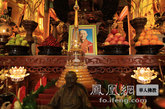 印顺长老的圣骨舍利。（图片来源：凤凰网华人佛教 摄影：丹珍旺姆）