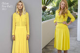 新任“李嫂”布蕾克·莱弗利身穿艳黄色Chloe 2011早秋女装亮相。