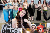 近日，3000名纽约市民在科尼岛参加第28届年度美人鱼大游行。俊男靓女们纷纷cosplay，来到海滩边。热情的姑娘，高举着“FREE HUGS”的招牌，向大家敞开怀抱。(图片来源：CFP)