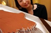 “非洲大陆”巧克力，标价5亿日元(合436万美元)。巧克力表面缀有2006颗钻石，总重504克拉。