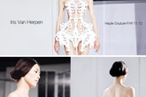 刘雯360度展示Iris Van Herpen2011秋冬高级定制礼服。（图片来源 Dipsy迪西微博）