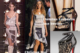 一个十足的《欲望都市》迷一定记得这条曾在第三季里出现过的裙子，只不过《欲2》里原来的Manolo Blahnik高跟变成了Christian Louboutin的蕾丝靴。这条报纸裙则来自Christian Dior 2000年的秋季T台。而想学SJP把Dior的设计师John Galliano印在身上也不是没有别的办法的，不妨选择其他一些安全系数高的作法，比如一个报纸纹样的手袋。
欲望清单： 

　　1.John Galliano 约翰•加利亚诺 花色Shopper Gazzette Cherry 樱桃印花报纸手提包。2.John Galliano 约翰•加利亚诺 拼色Evening Gazette 报纸印花褶饰花朵图案挎包。
