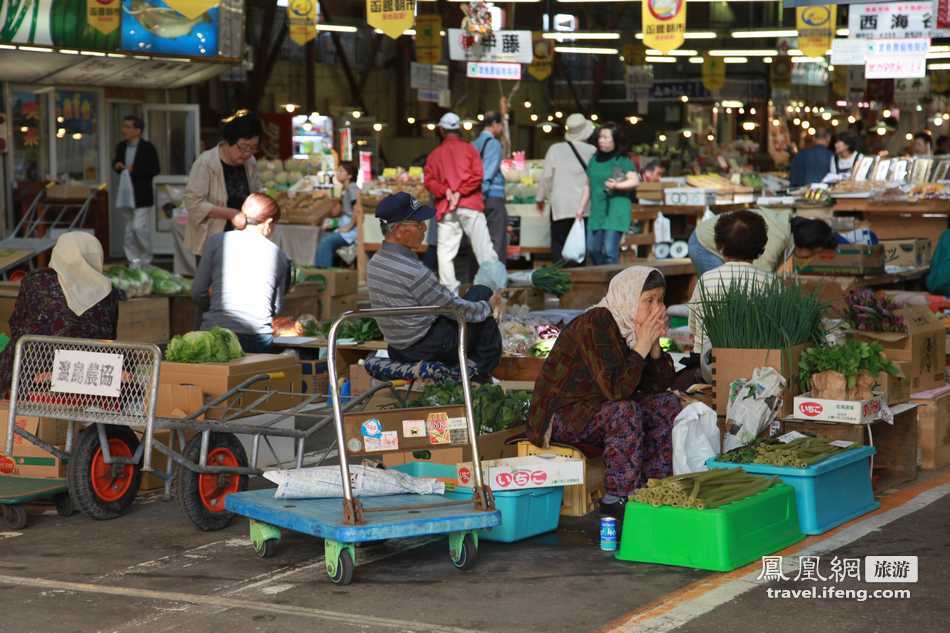 夏日避暑北海道函馆 实拍早市鲜活海产品