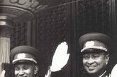 1955年國慶大典，左粟裕大將、右陳賡大將。