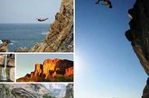 悬崖跳水：悬崖跳水是一项非常有挑战性的极限体育项目，毕竟能够敢于从悬崖上跃入水中的人不仅需要一定勇气，还要具备比较专业的跳水基础。