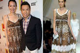 Dolce&Gabbana同系列的豹纹蕾丝长裙，甄子丹的老婆也爱穿。