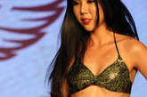 2011世界比基尼模特大赛55个国家和地区的佳丽，来到天津巡游。天津某品牌皮草商正逢2012裘皮新款发布会，邀请比基尼大赛中的佳丽展示新款皮制比基尼设计作品。