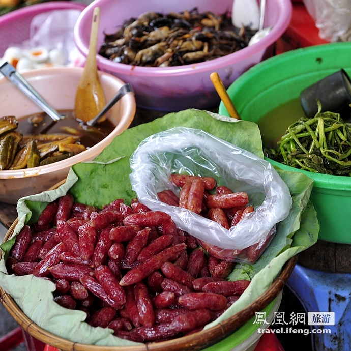 怪异的柬埔寨街头小吃 挑战你的色香味觉