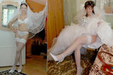 疯狂的俄罗斯新娘，流行婚前穿着内衣拍照，记录难得性感美丽的一瞬间。