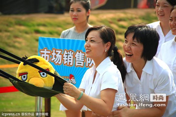 真实版“愤怒的小鸟”助市民解压