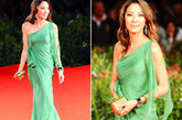 67届威尼斯电影节上，杨紫琼穿的是 米兰“雪纺之王”阿尔伯特·菲尔蒂 (Alberta Ferretti) 度假系列绿色礼服，高贵典雅，犹如春日女神。可见她在礼服颜色的选择上面，非常有慧眼。