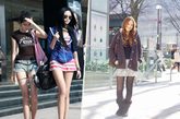 日本女孩普遍长相甜美，但涉及到腿部线条时总是不尽人意。相比中国女孩，修长的美腿总是能让人过目不忘。图为中国女孩美腿对比日本女孩。(图片来源：凤凰网时尚)