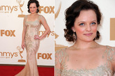 伊丽莎白·莫斯(Elisabeth Moss) 选择玛切萨 (Marchesa)，轻纱罩体。