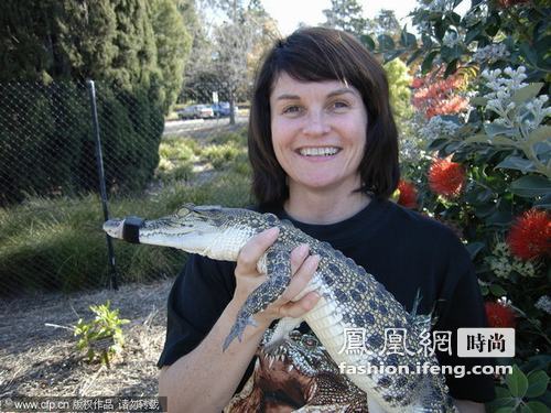 环球旅行 澳大利亚惊现橙色鳄鱼