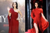 5月的戛纳之行，范冰冰赚足了曝光率。elie saab 红色长裙最受欢迎，范爷什么首饰都没戴，连头发都是自然垂顺，真是清水出芙蓉。
