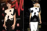  9月11日，范冰冰穿着LV 2011春夏系列熊猫装出席Vogue 摩登不夜城活动，虽然礼服过季，不过很贴合当天中国风的主题。