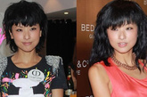 　时尚潮妈：徐濠萦

　　（左）旧发型：充满中性气质；（右）新发型：中长发多了女人味，刘海儿是发型的重点，另外卷发还能柔和脸部的线条。 