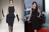 陈慧琳身着Moschino 2011系列黑裙现身活动现场，简洁利落的一字领将锁骨露出展现性感一面，整体造型保守又知性，不得不佩服陈慧琳的衣品了得。
