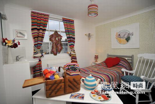 英国设计师编织梦想  打造温馨毛线房间