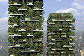 意大利米兰正在打造的“空中森林”项目将森林和建筑巧妙的融为一体。相当于一公顷森林的树木遍布于27层高楼之上，这座建筑成为了730棵树木，5000棵灌木以及11000棵地被植物的家园。在传统的城市扩张过程中，这座建筑不仅仅是人类的家园，也是动物和鸟类的家园。目前，这座双子建筑依然处于建设之中。