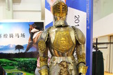 2011中国（上海）国际马业展览会上骏马配盔甲，非常帅气。
