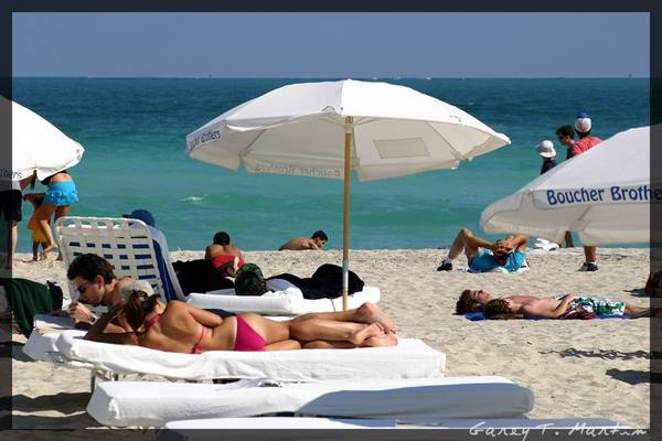 海边的白色玉带 风情万种迈阿密海滩 