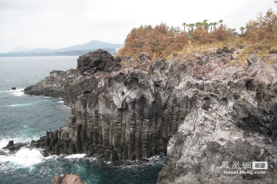 济州岛特色柱状结理 大自然的慷慨馈赠