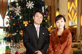 2011年12月18日女演员金香来到重庆，换下朝鲜族传统服饰。