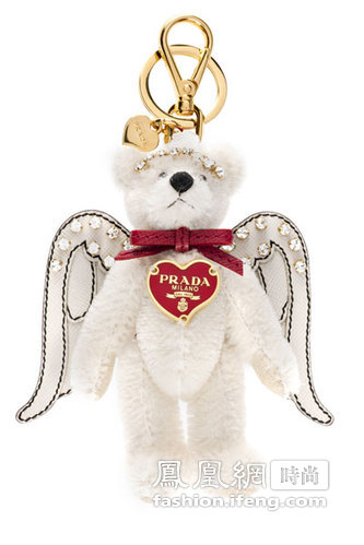 Prada限量版新年钥匙扣 水晶小熊与天使招人爱