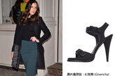 丽芙·泰勒 (Liv Tyler)的黑色纪梵希 (Givenchy)高跟鞋简约十足。简单的黑色配上干练的线条十分适合这种利落的装扮。