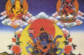 五姓财神，梵名为瞻巴拉、阎婆罗、雾神，旧译布禄金刚。这五财神的身色，分别是绿、白、红、黄、黑财神。（图片：五姓财神  图片来源：慧海佛教资源库）