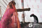 印度少女常梦到蛇 长辈将其嫁给蛇庙响尾蛇塑像

　　印度中部马德雅省一个村落14岁少女梦里常有蛇出现，在村中长辈敦促下，她循印度教传统习俗出阁，“新郎”是当地蛇庙里的一尊响尾蛇塑像。2011年9月，逾400名宾客及家族成员出席前天在马德雅省清德瓦拉县罗讷卡拉村举行的传统印度教婚礼。还在念8年级的小新娘安佳莉身穿粉色传统女装，头披鲜红丝巾，接受众人祝福。安佳莉受访表示，梦里常有蛇出现，“他(指蛇)对我说，我是他妻子，要我跟他结婚”。


