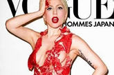 女歌手Lady GaGa为某男性时装杂志日本版拍摄封面，仅依靠生牛肉片遮羞，貌似日本寿司“人体盛”。据说布料用真肉片制作的，Lady Gaga的此举，遭到了动物保护活动家的批判。
