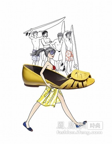 Roger Vivier 2012春夏摩登插画图册