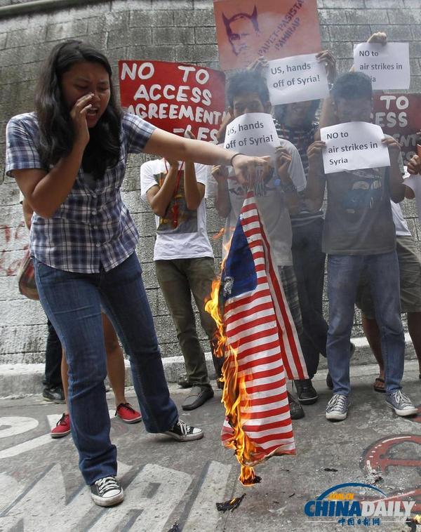 菲律宾大学掀抗议潮 奥巴马对叙军事行动不得