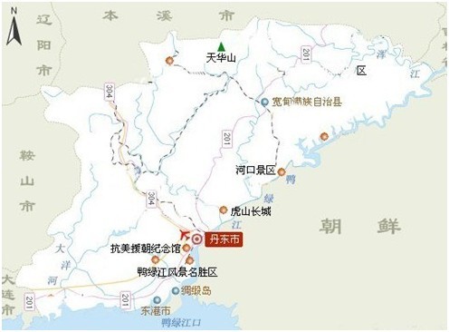 丹东地图图片