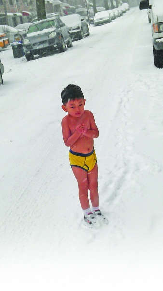 鹰爸 暴雪中训练儿子 4岁娃 13 雪地里裸跑 李铁社 新浪博客